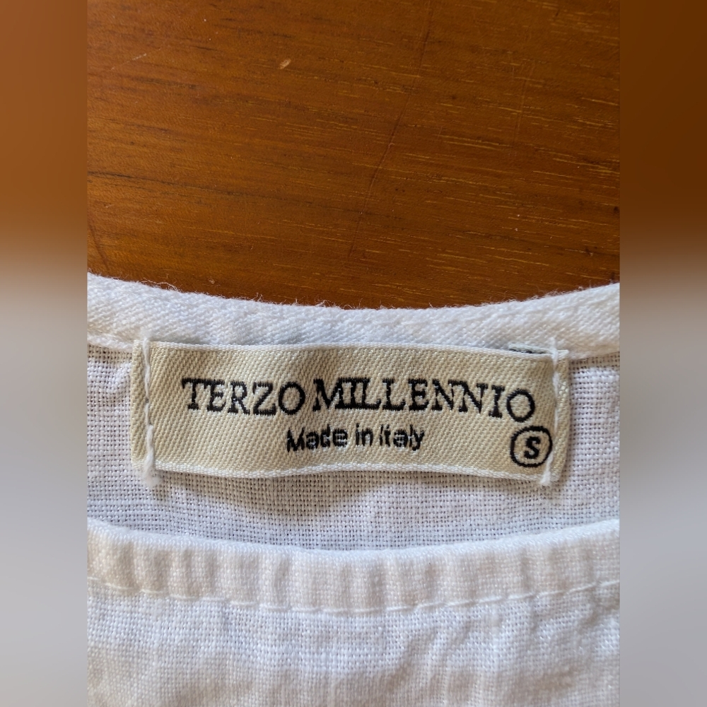 Terzo Millennio Linen Women's Blouse - Picture 5 of 9